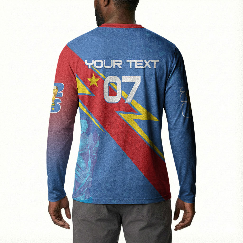 DR Congo 2026 Kopo ya Mokili Custom Button Sweatshirt Leopards Making History