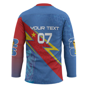 DR Congo 2026 Kopo ya Mokili Custom Hockey Jersey Leopards Making History
