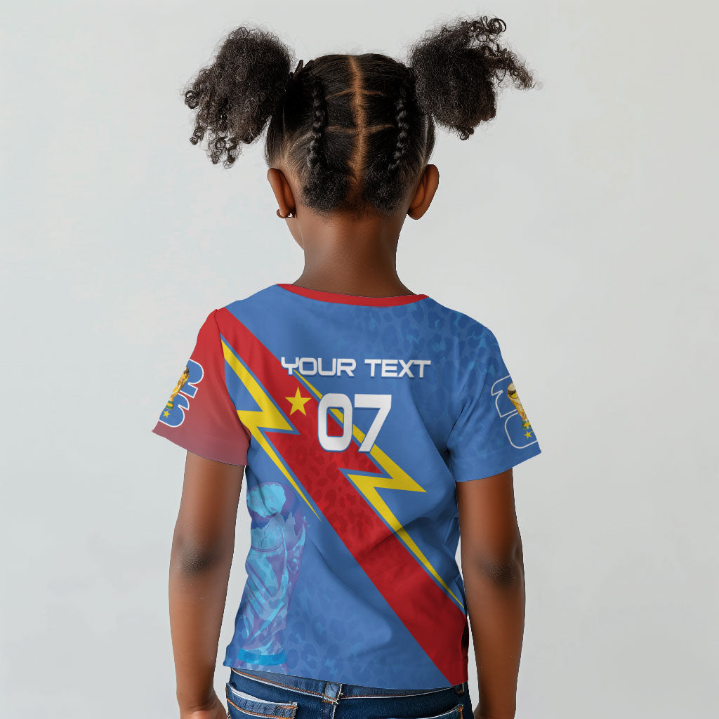 DR Congo 2026 Kopo ya Mokili Custom Kid T shirt Leopards Making History