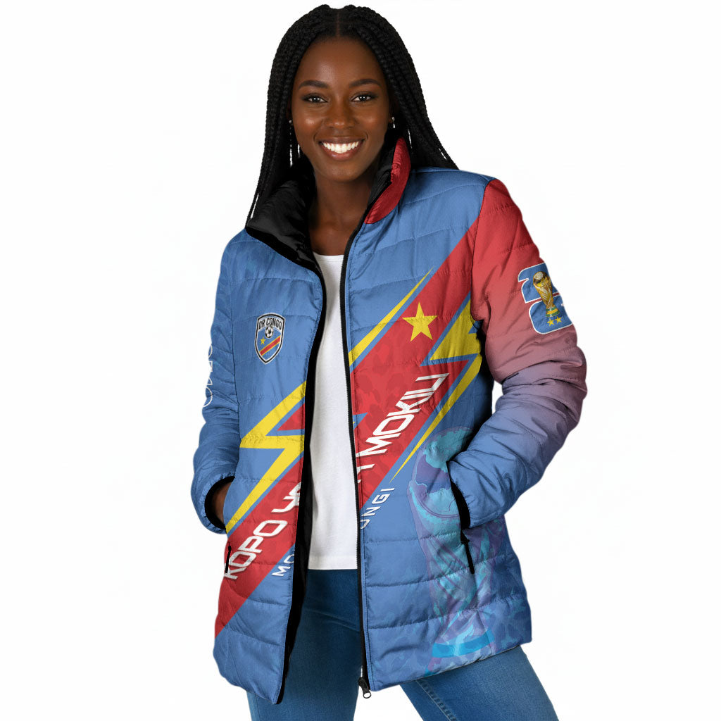 DR Congo 2026 Kopo ya Mokili Custom Padded Jacket Leopards Making History