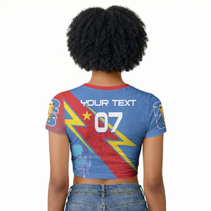 DR Congo 2026 Kopo ya Mokili Custom Raglan Cropped T shirt Leopards Making History