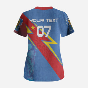 DR Congo 2026 Kopo ya Mokili Custom Scrub Top Leopards Making History