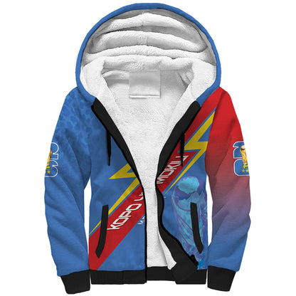 DR Congo 2026 Kopo ya Mokili Custom Sherpa Hoodie Leopards Making History