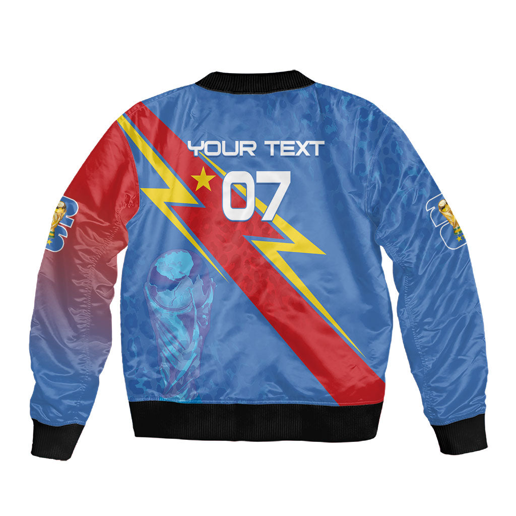 DR Congo 2026 Kopo ya Mokili Custom Sleeve Zip Bomber Jacket Leopards Making History