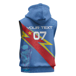 DR Congo 2026 Kopo ya Mokili Custom Sleeveless Hoodie Leopards Making History
