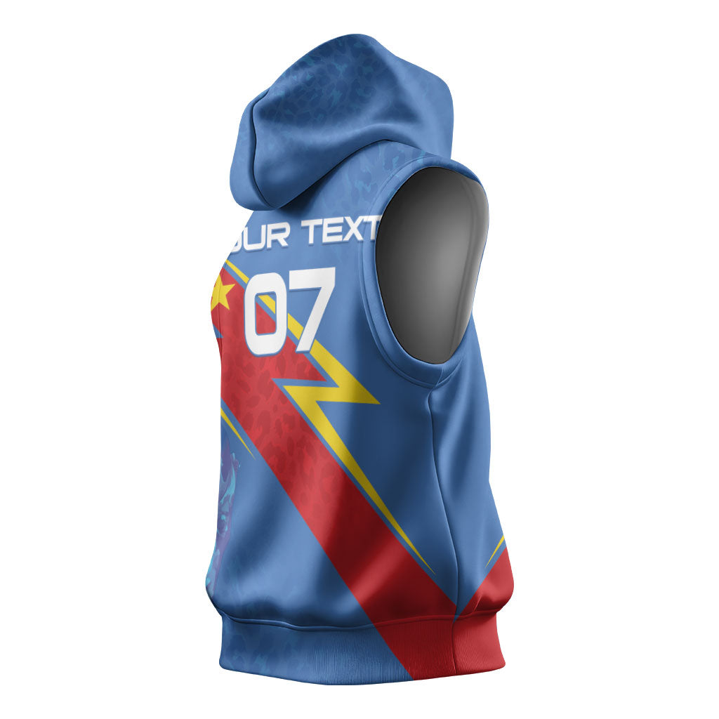 DR Congo 2026 Kopo ya Mokili Custom Sleeveless Hoodie Leopards Making History