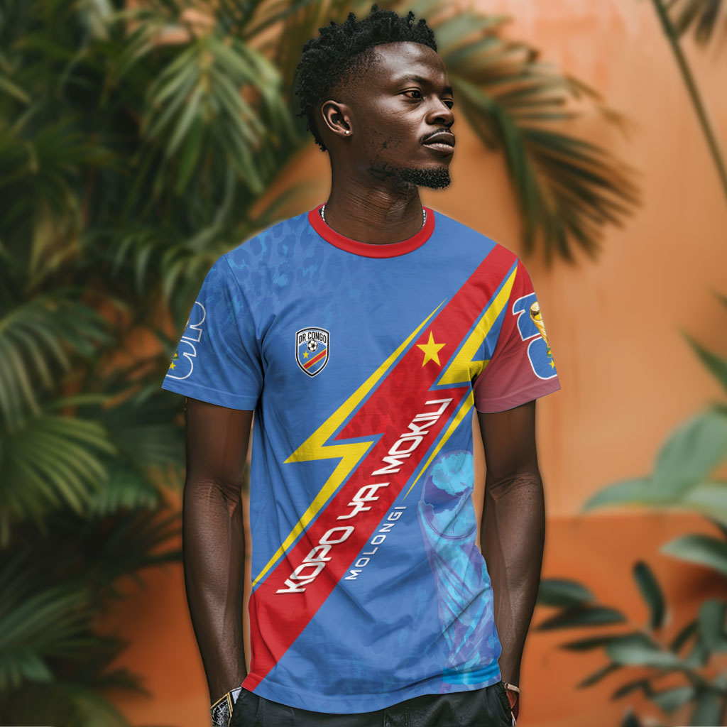 DR Congo 2026 Kopo ya Mokili Custom T shirt Leopards Making History
