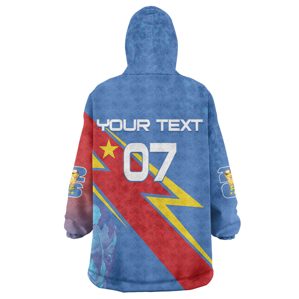 DR Congo 2026 Kopo ya Mokili Custom Wearable Blanket Hoodie Leopards Making History
