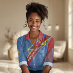 DR Congo 2026 Kopo ya Mokili Custom Women Casual Shirt Leopards Making History