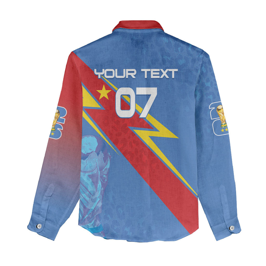 DR Congo 2026 Kopo ya Mokili Custom Women Casual Shirt Leopards Making History