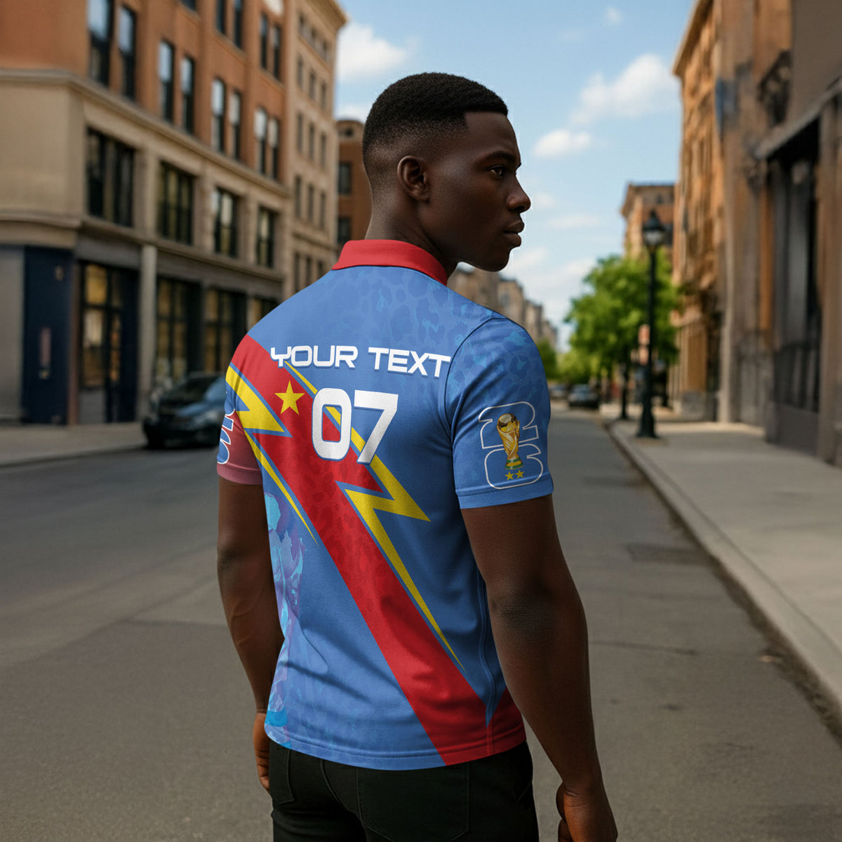 DR Congo 2026 Kopo ya Mokili Custom Zipper Polo Shirt Leopards Making History