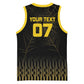 Ghana Black Star Custom Basketball Jersey Gold Ananse Spiderweb Inspired