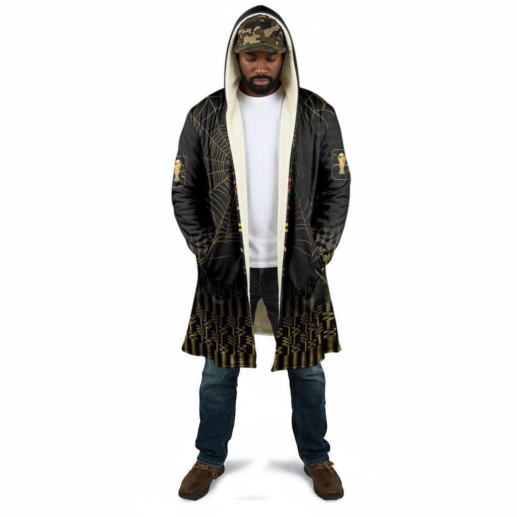 Ghana Black Star Custom Cloak Gold Ananse Spiderweb Inspired