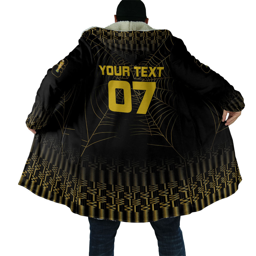 Ghana Black Star Custom Cloak Gold Ananse Spiderweb Inspired