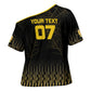 Ghana Black Star Custom Cross Shoulder Shirt Gold Ananse Spiderweb Inspired