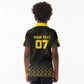 Ghana Black Star Custom Kid Polo Shirt Gold Ananse Spiderweb Inspired