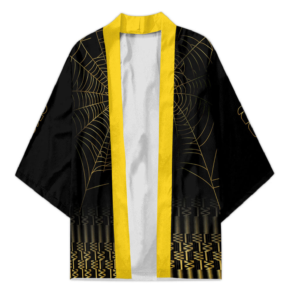 Ghana Black Star Custom Kimono Gold Ananse Spiderweb Inspired