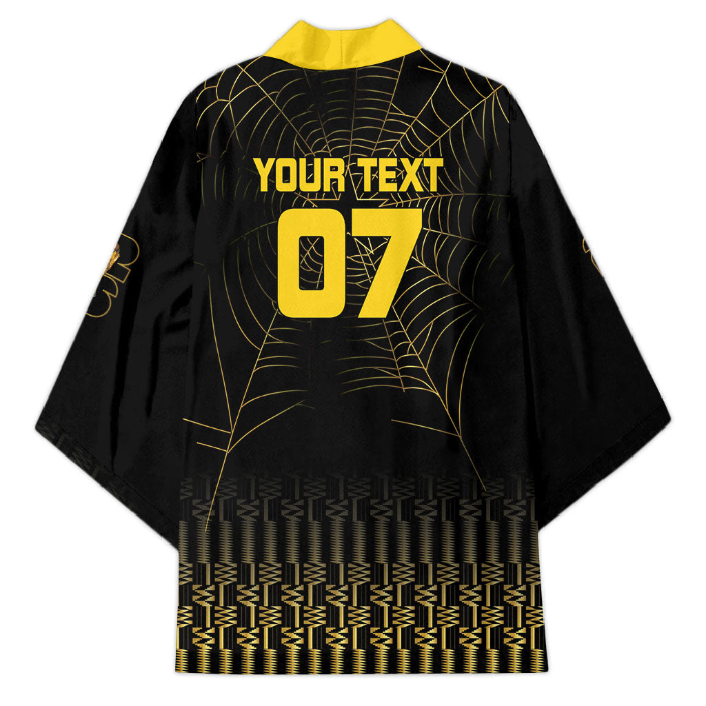 Ghana Black Star Custom Kimono Gold Ananse Spiderweb Inspired