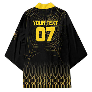Ghana Black Star Custom Kimono Gold Ananse Spiderweb Inspired