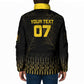 Ghana Black Star Custom Padded Jacket Gold Ananse Spiderweb Inspired