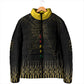 Ghana Black Star Custom Padded Jacket Gold Ananse Spiderweb Inspired