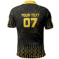 Ghana Black Star Custom Polo Shirt Gold Ananse Spiderweb Inspired