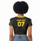 Ghana Black Star Custom Raglan Cropped T shirt Gold Ananse Spiderweb Inspired