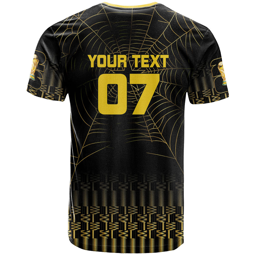 Ghana Black Star Custom T shirt Gold Ananse Spiderweb Inspired