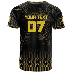 Ghana Black Star Custom T shirt Gold Ananse Spiderweb Inspired