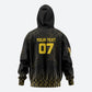 Ghana Black Star Custom Zip Hoodie Gold Ananse Spiderweb Inspired