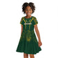 Personalised South African Heritage Day Kid Short Sleeve Dress Kente Ethnic Patterns Mix Springboks