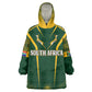 Personalised South African Heritage Day KId Wearable Blanket Hoodie Kente Ethnic Patterns Mix Springboks