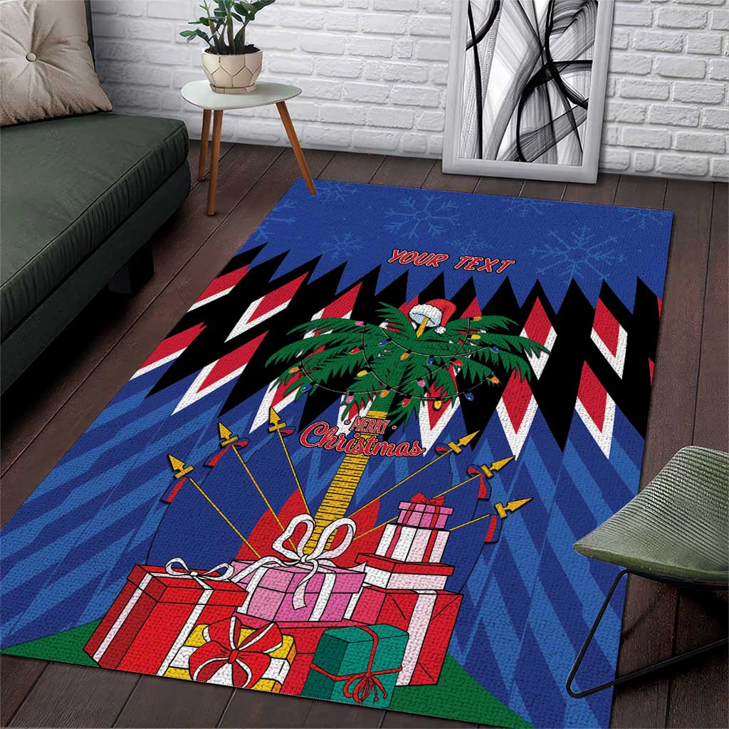 Haiti Afro Christmas Personalized Area Rug Festive Vibes