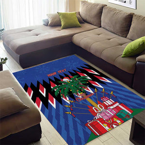 Haiti Afro Christmas Personalized Area Rug Festive Vibes