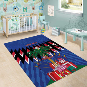 Haiti Afro Christmas Personalized Area Rug Festive Vibes