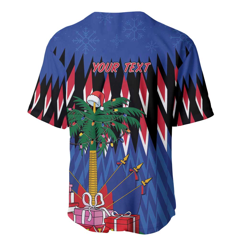 Haiti Afro Christmas Personalized Baseball Jersey Festive Vibes