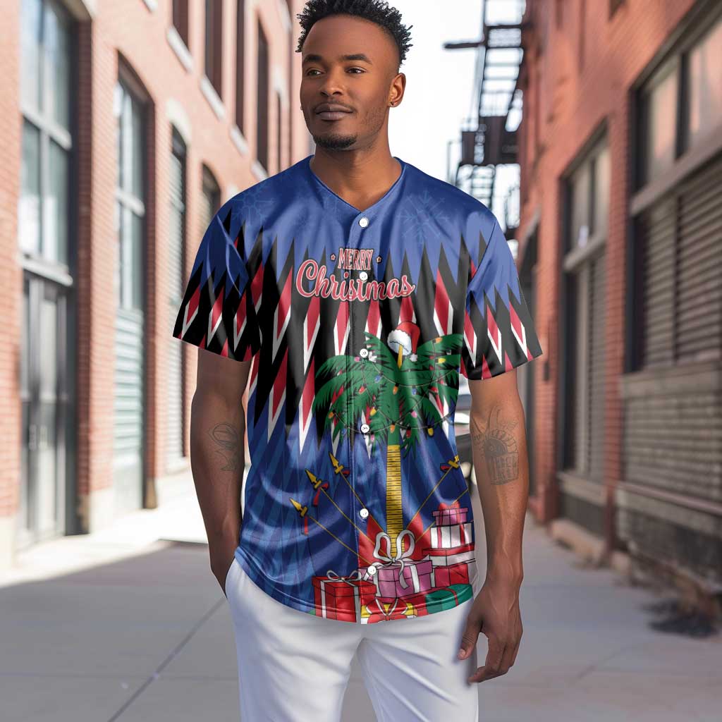 Haiti Afro Christmas Personalized Baseball Jersey Festive Vibes