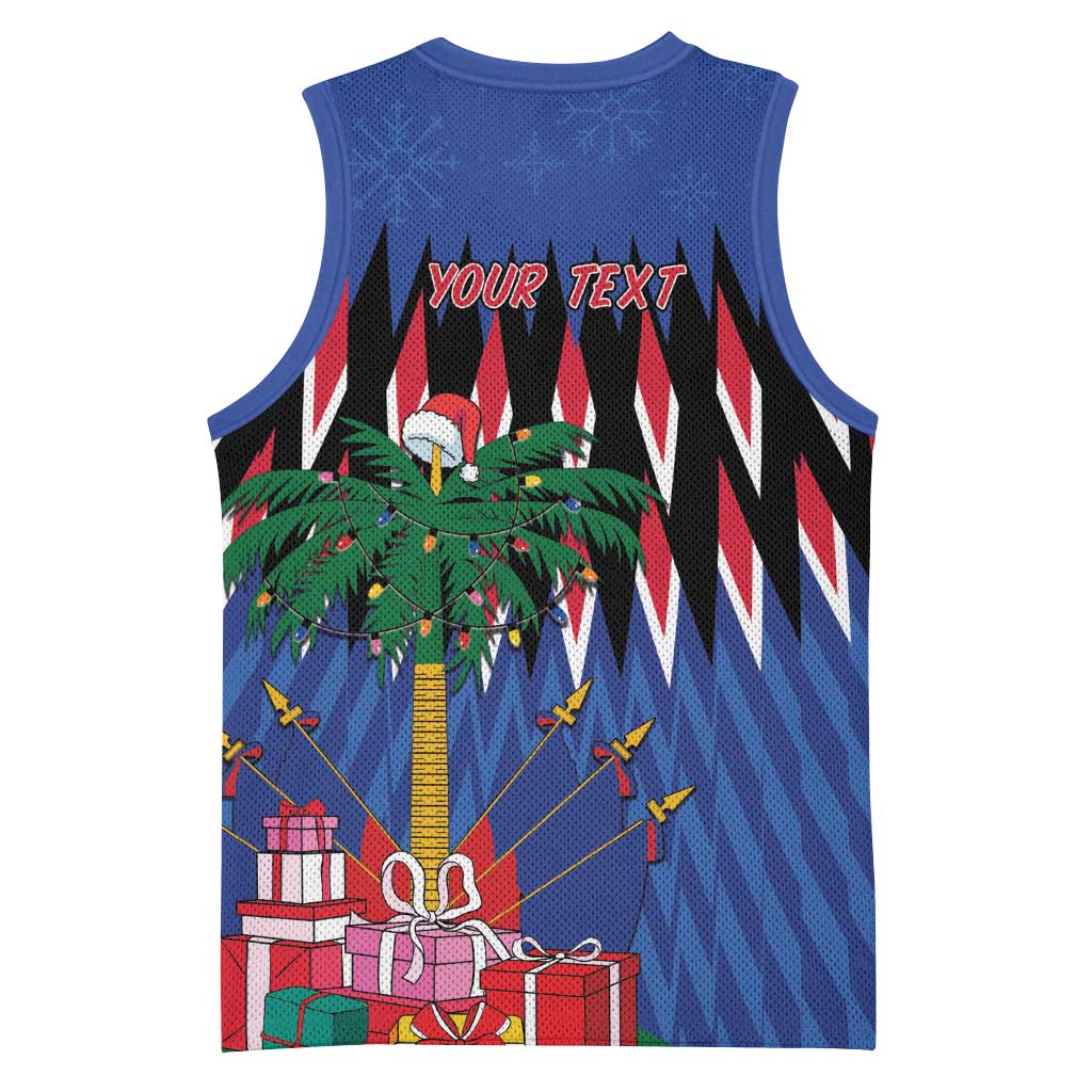 Haiti Afro Christmas Personalized Basketball Jersey Festive Vibes LT7