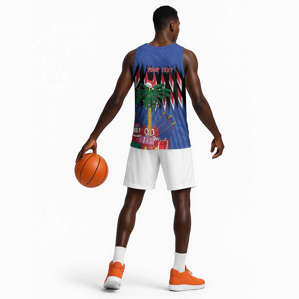 Haiti Afro Christmas Personalized Basketball Jersey Festive Vibes LT7