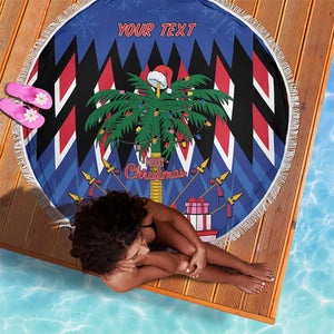 Haiti Afro Christmas Personalized Beach Blanket Festive Vibes