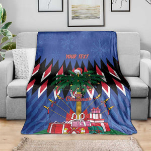 Haiti Afro Christmas Personalized Blanket Festive Vibes