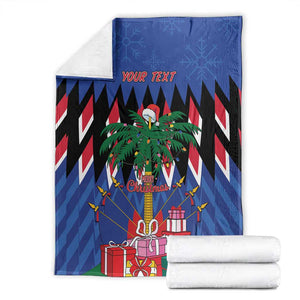 Haiti Afro Christmas Personalized Blanket Festive Vibes