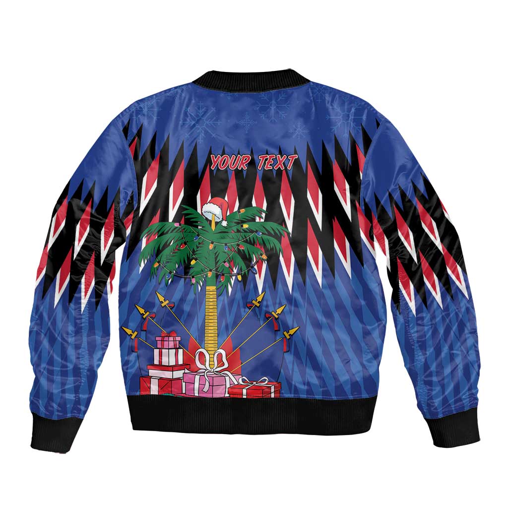 Haiti Afro Christmas Personalized Bomber Jacket Festive Vibes