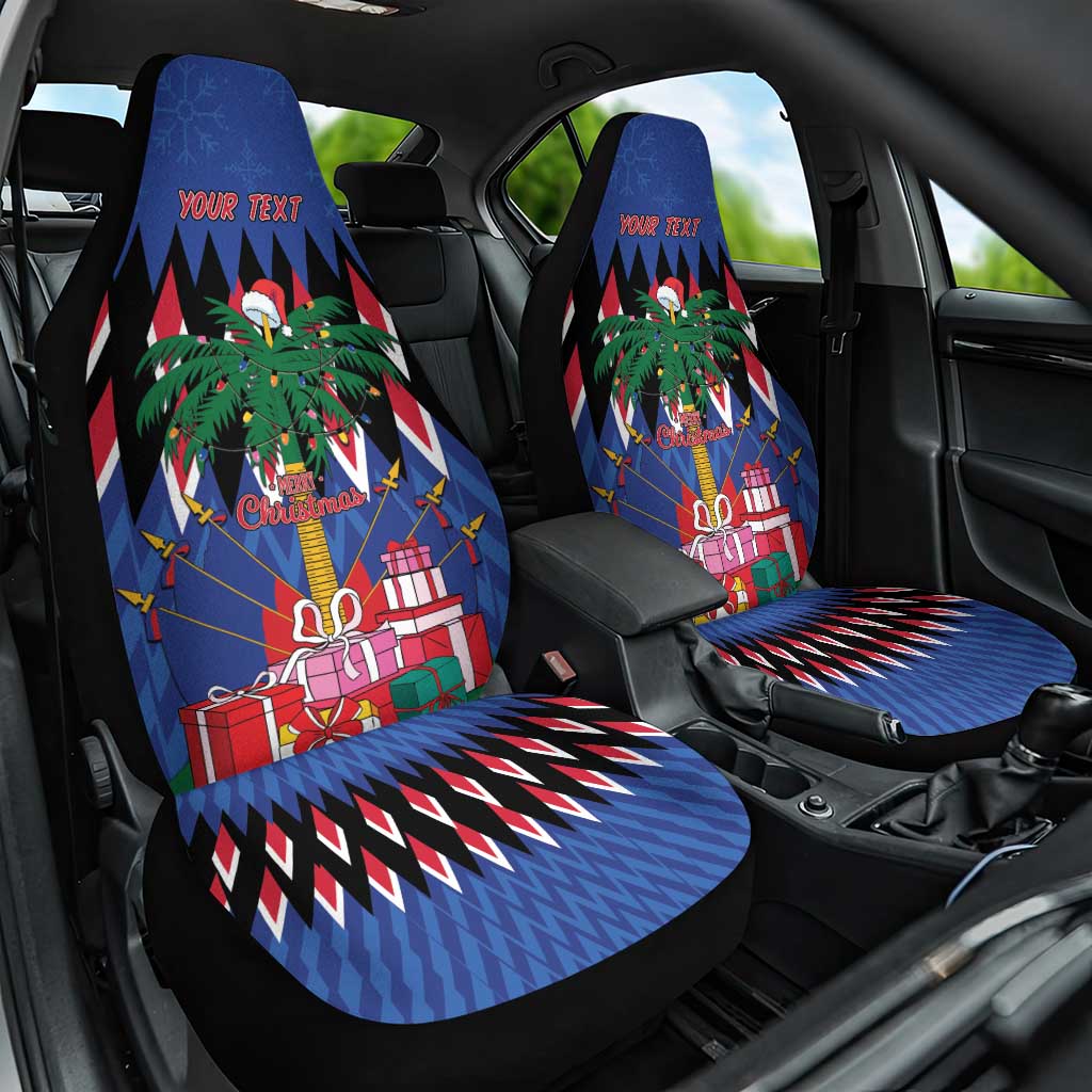 Haiti Afro Christmas Personalized Car Seat Cover Festive Vibes