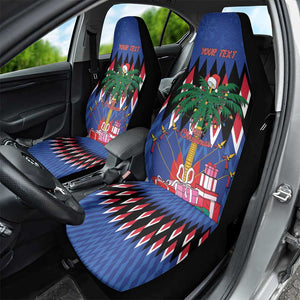 Haiti Afro Christmas Personalized Car Seat Cover Festive Vibes