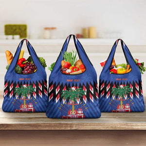 Haiti Afro Christmas Grocery Bag Festive Vibes