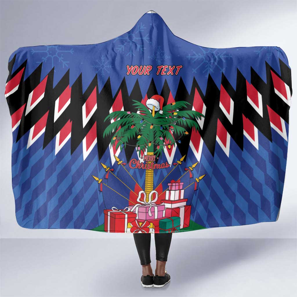 Haiti Afro Christmas Personalized Hooded Blanket Festive Vibes