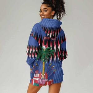 Haiti Afro Christmas Personalized Hoodie Dress Festive Vibes