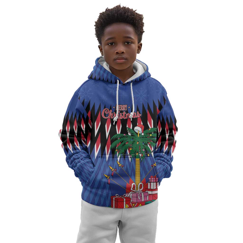 Haiti Afro Christmas Personalized Kid Hoodie Festive Vibes