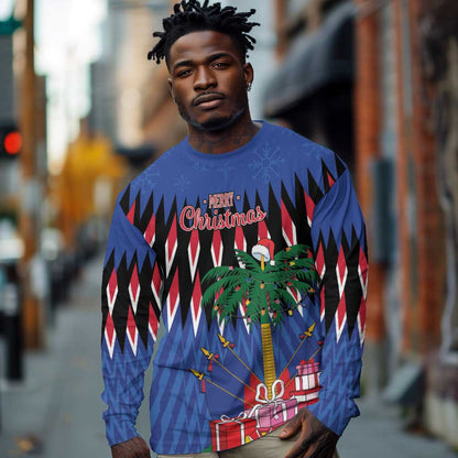 Haiti Afro Christmas Personalized Long Sleeve Shirt Festive Vibes